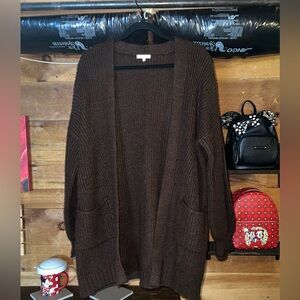 Maurices Brown Open-Front Cardigan